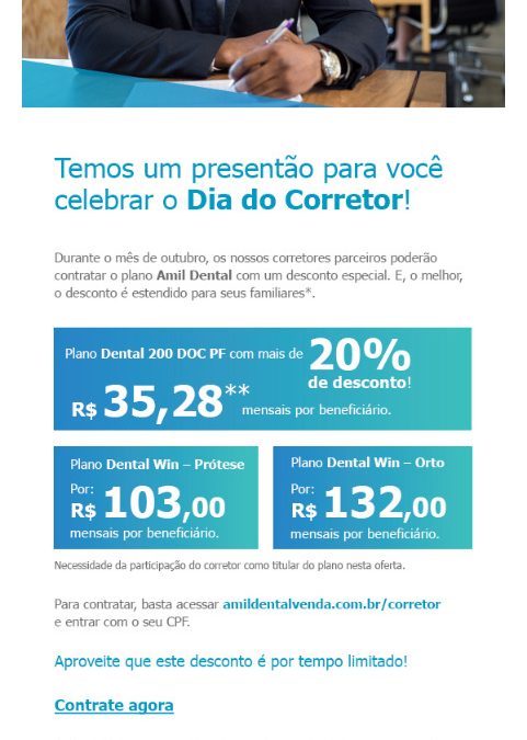 Campanha AMIL DENTAL - Dia do Corretor | Plataforma Rota ...